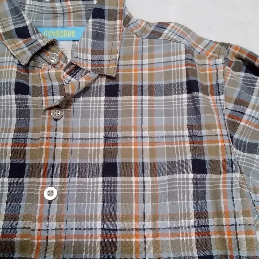 Gymboree Button Up Long Sleeve Pocket Size 6 Plaid